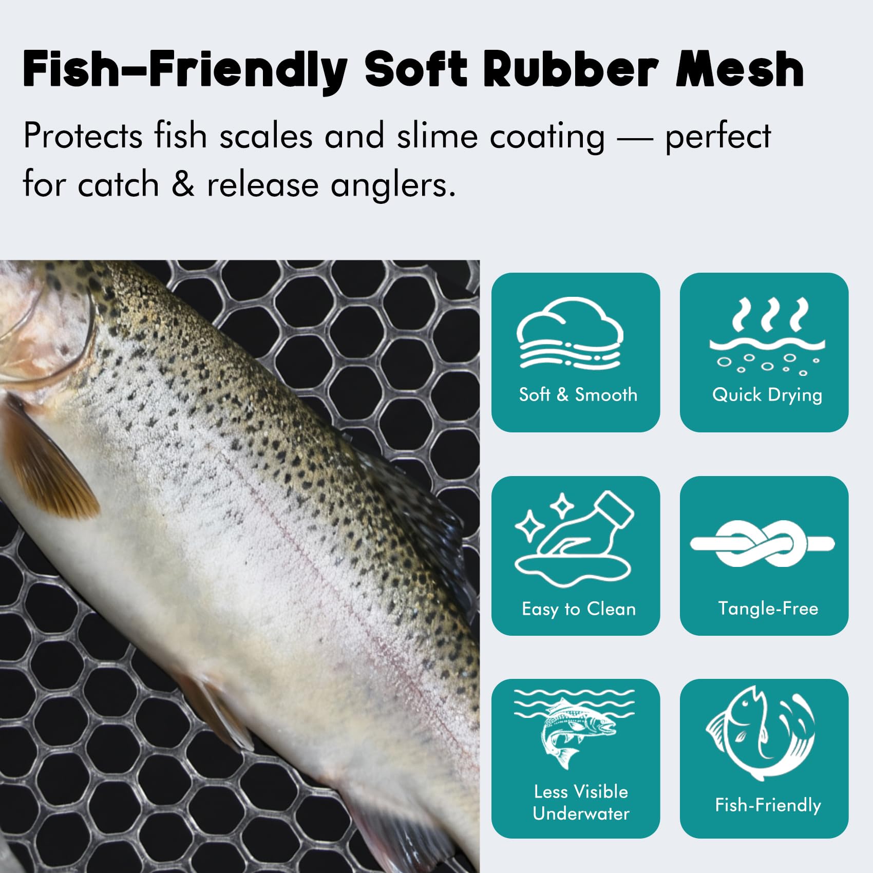Long handle option of carbon fiber fishing net