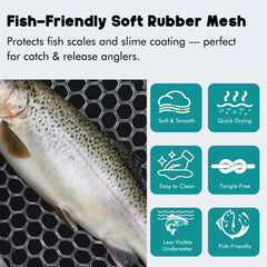 Long handle option of carbon fiber fishing net