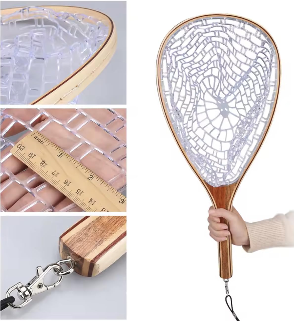 Transparent mesh close-up showing fish-friendly material