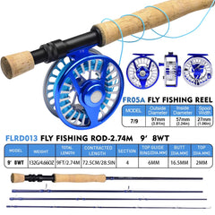 4 piece 9' 8wt fly rod on display
