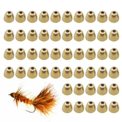 Fly Head Beads gold brass cone heads pack, durable and versatile for fly tying