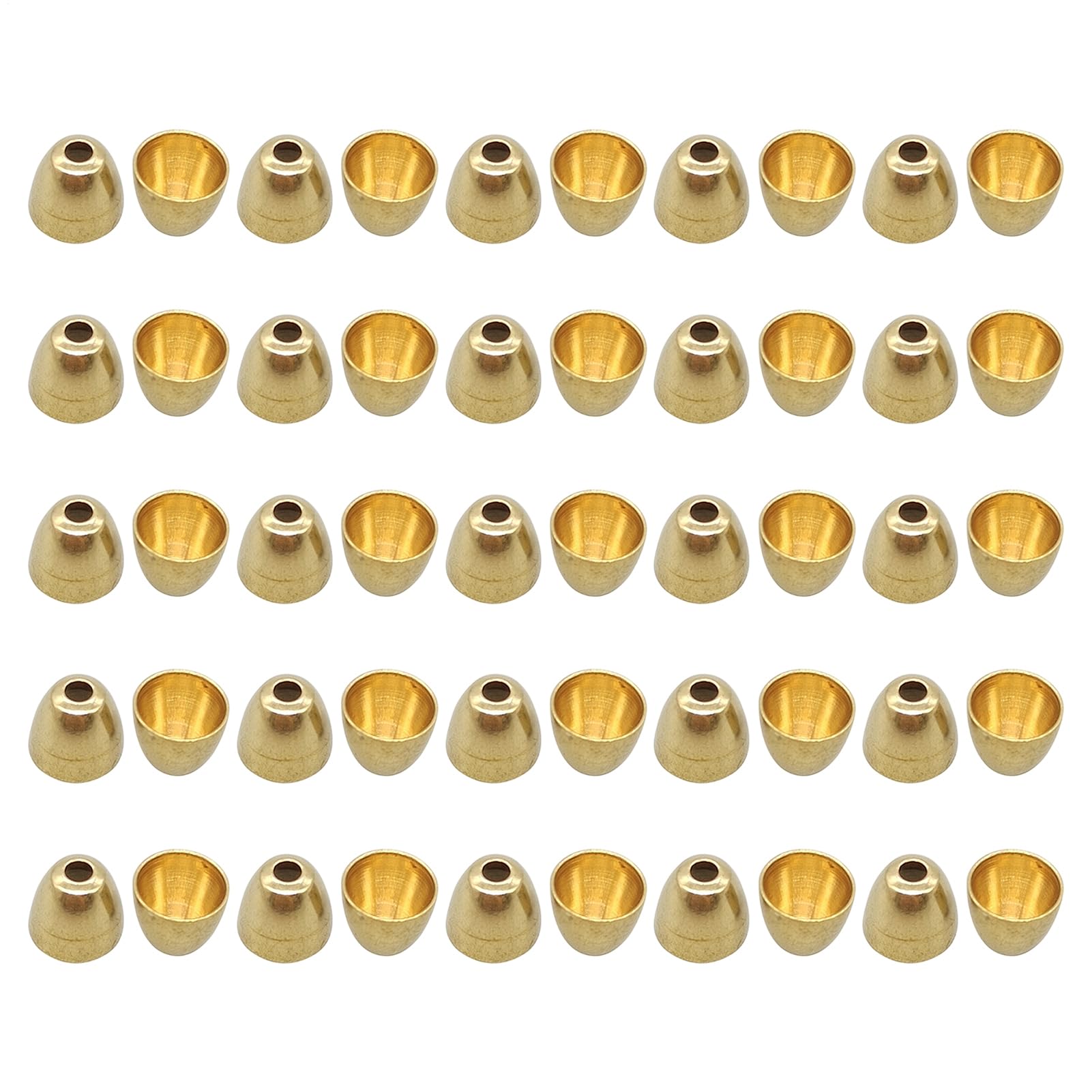 Fly Head Beads gold brass cone heads set for durable, quick sinking