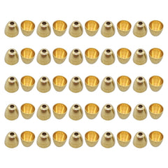 Fly Head Beads gold brass cone heads set for durable, quick sinking