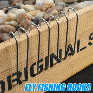 Polished and electroplated fly hook surface close-up