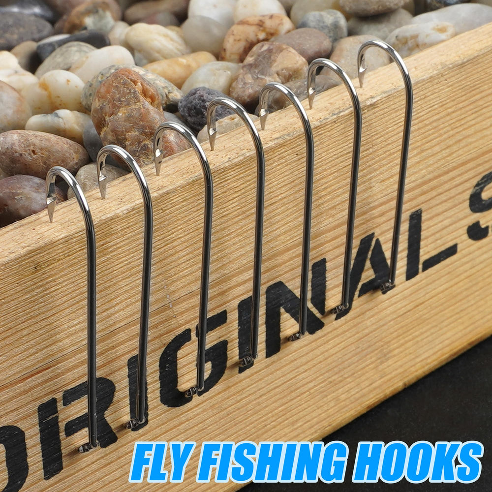 Polished and electroplated fly hook surface close-up