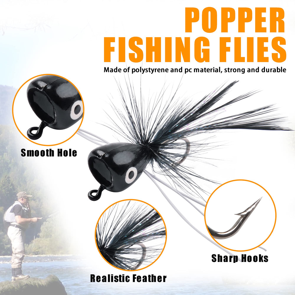 Colorful popper lures for freshwater and saltwater fishing