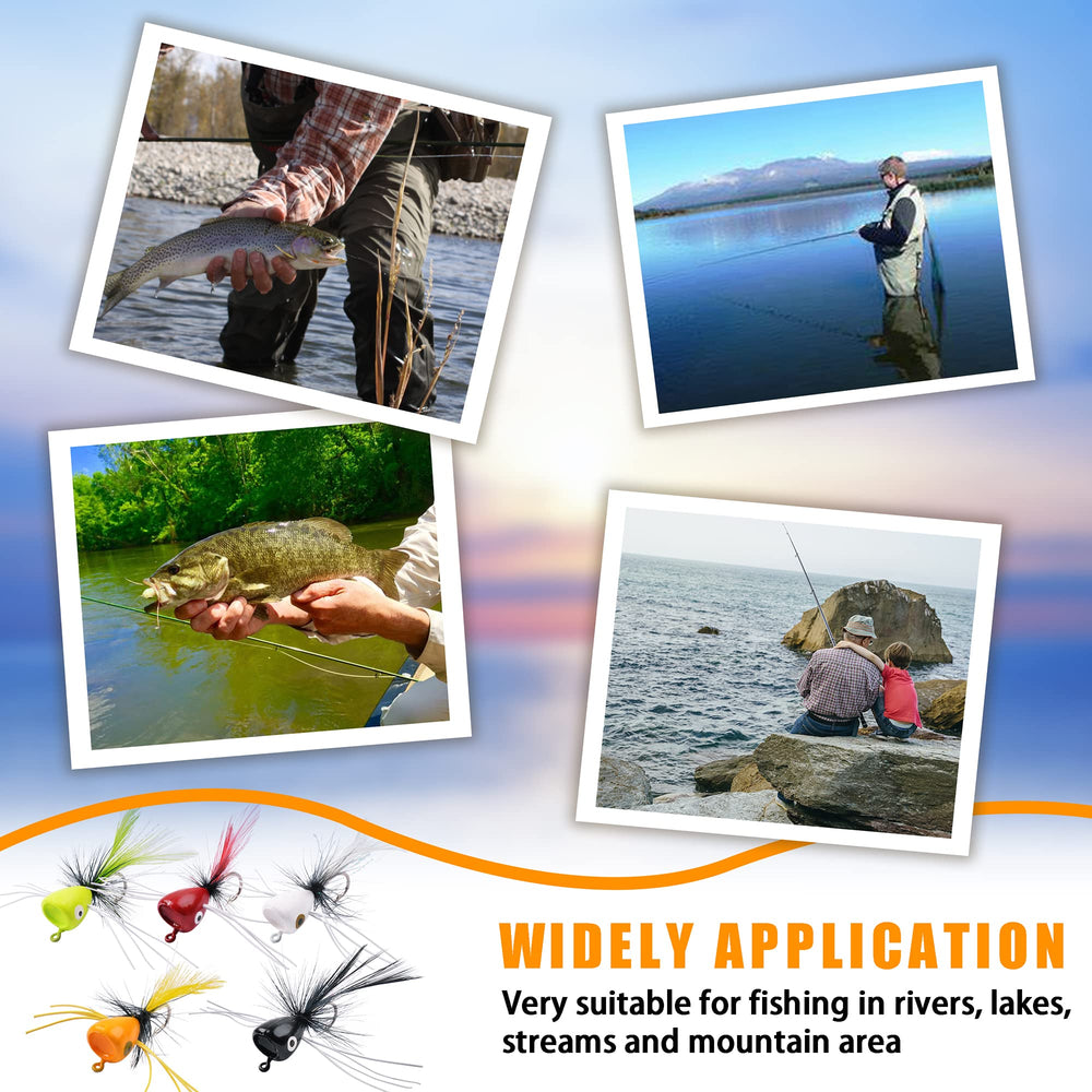 Poppers suitable for freshwater and saltwater fishing