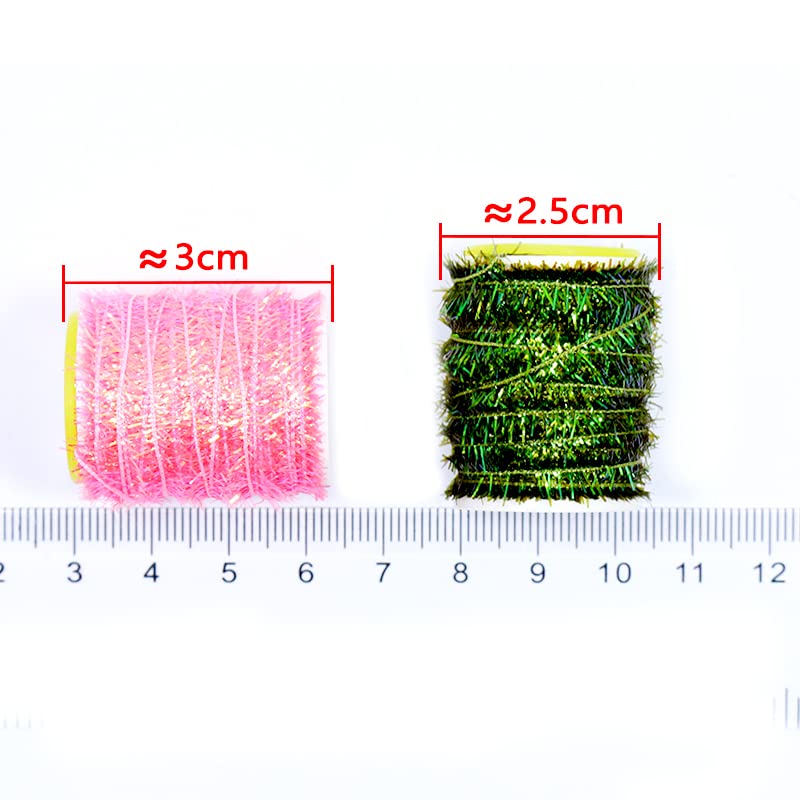 Fly tying chenile yarn 10-color pearlescent flat cactus chenille on spool - color 3
