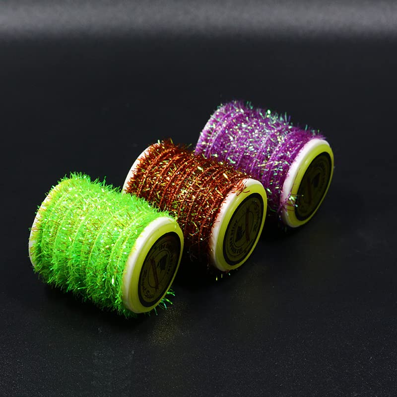 Fly tying chenile yarn 10-color pearlescent flat cactus chenille on spool - color 5