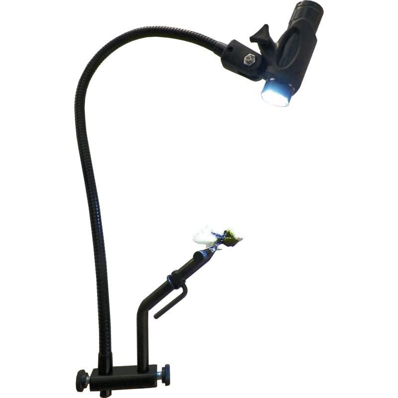 Fly Tying LED light with flexible gooseneck for precise illumination at the vise