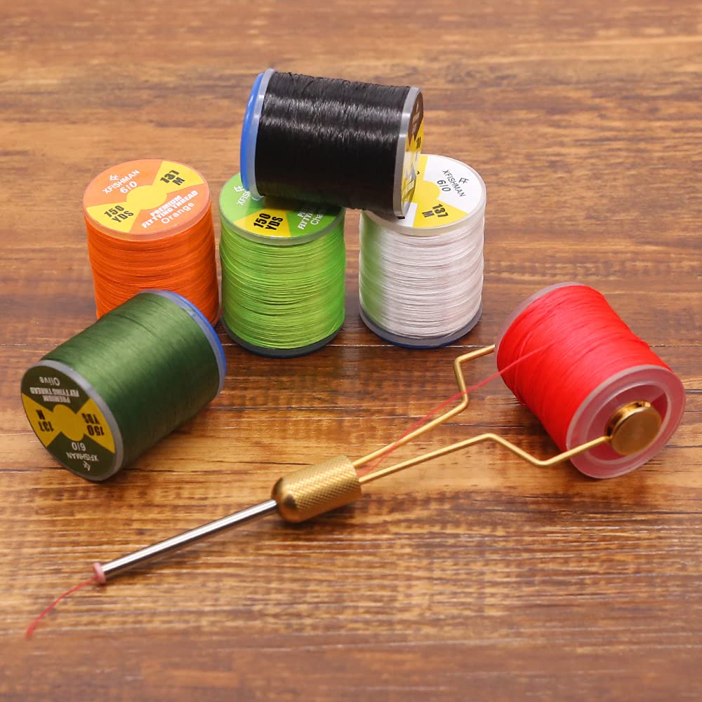 Thread spools labeled 6/0, 150 yards