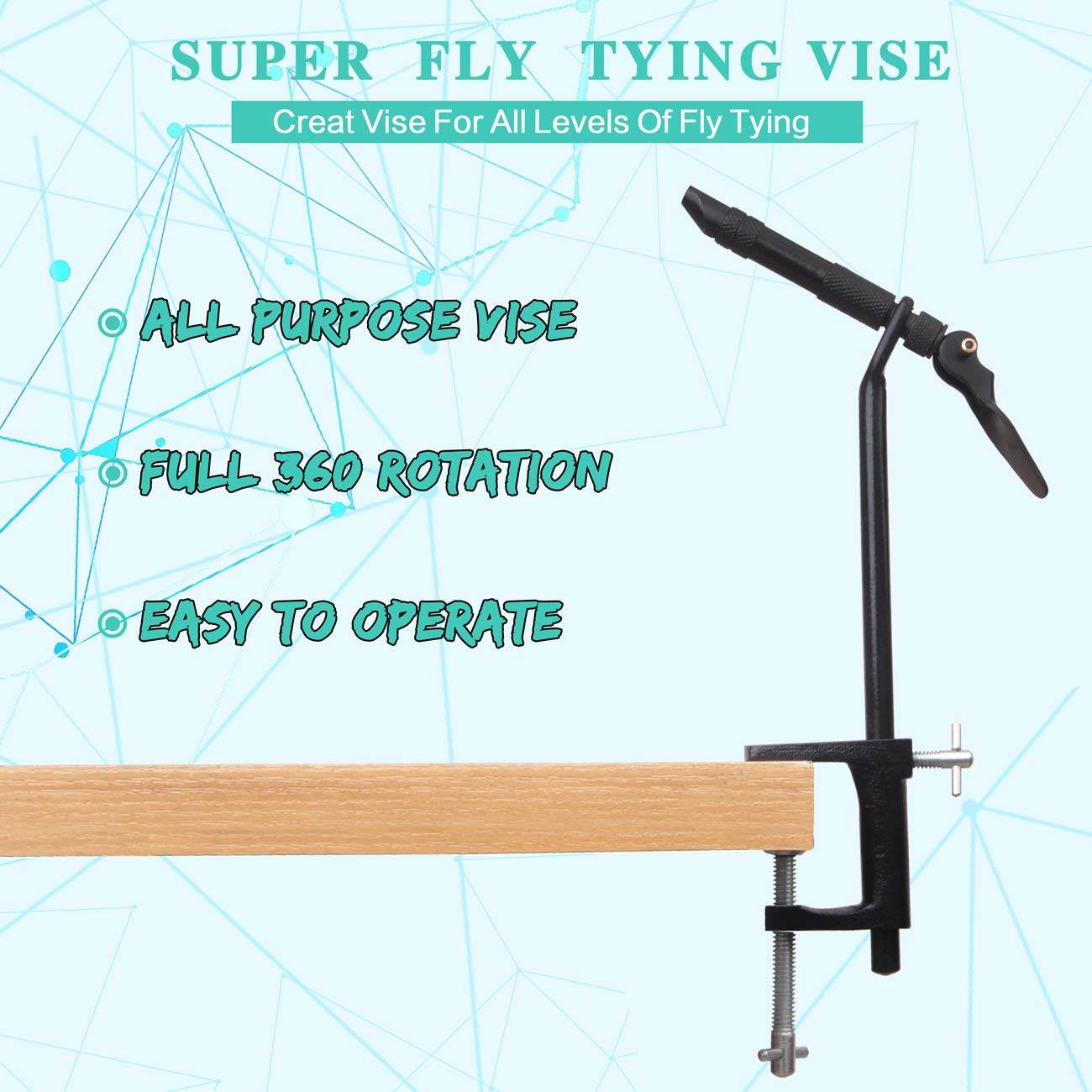 Fly tying tools set for fly tying projects