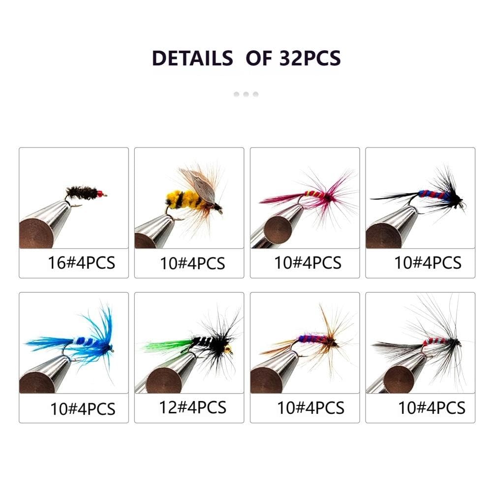 Colorful fly patterns designed for bass and trout