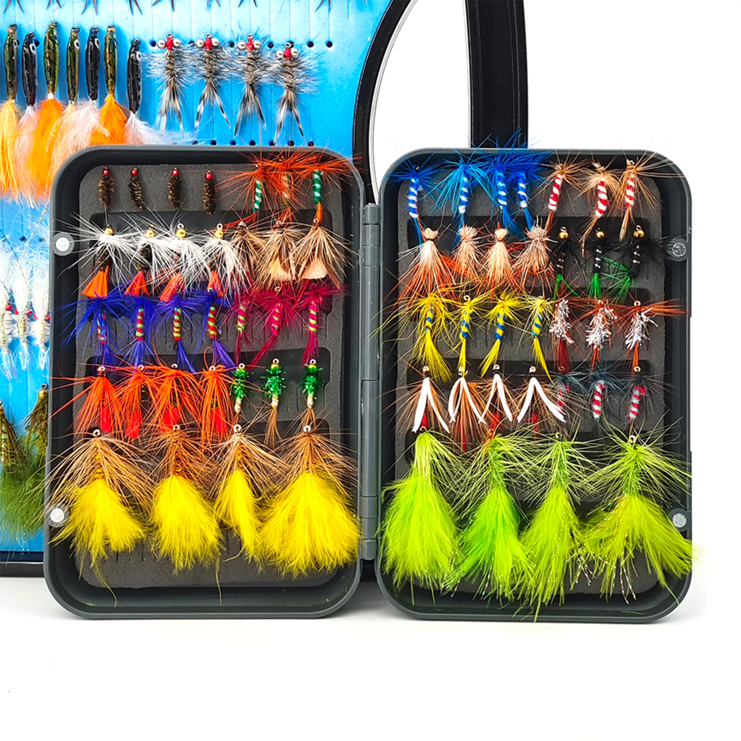 64-piece beginner-friendly fly fishing kit for versatile fishing scenarios