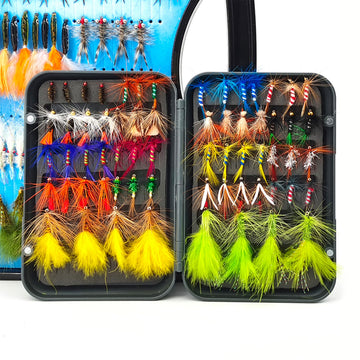 64-piece beginner-friendly fly fishing kit for versatile fishing scenarios