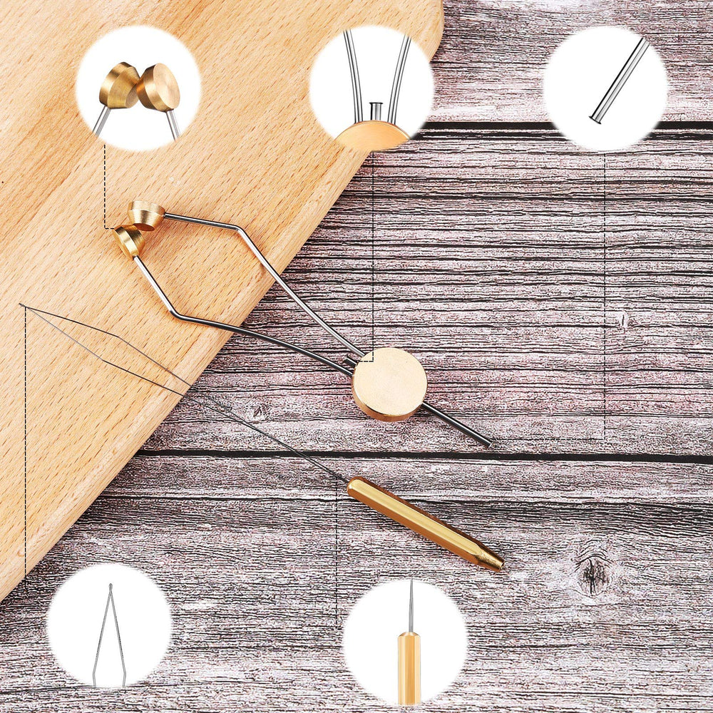 Brass and stainless steel bobbin thread holder