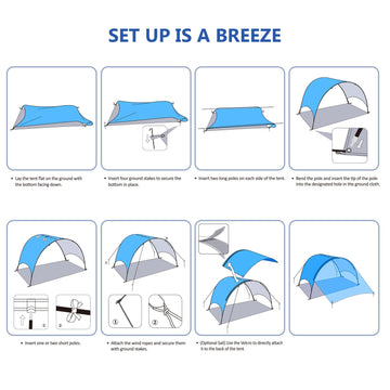 Flycoop Beach Tent large side pocket keeps valuables accessible.