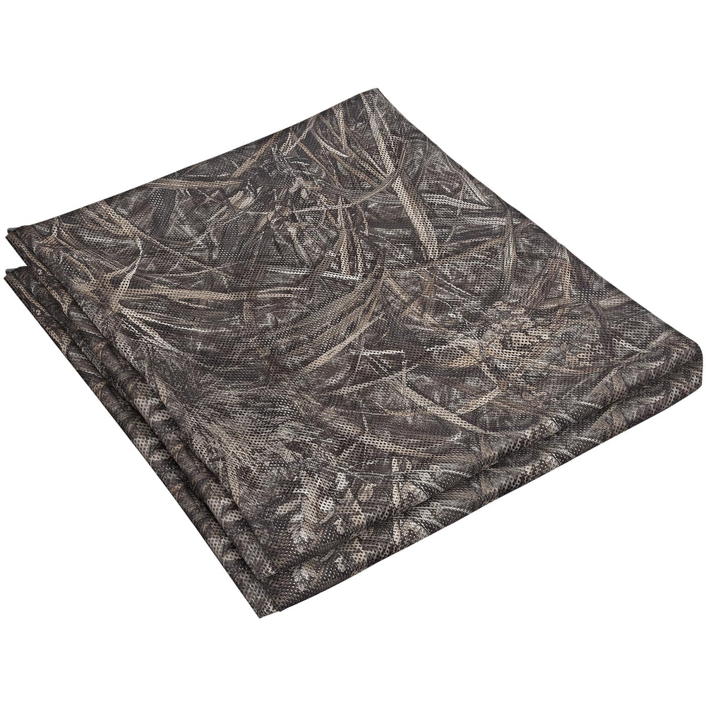 FLYEGO camo netting in dry grass pattern for natural blind concealment