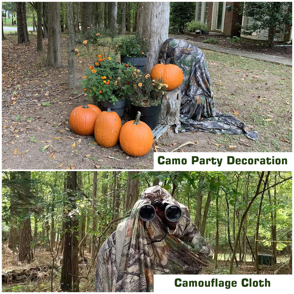 FLYEGO camo netting duck hunting setup demonstrates practical concealment