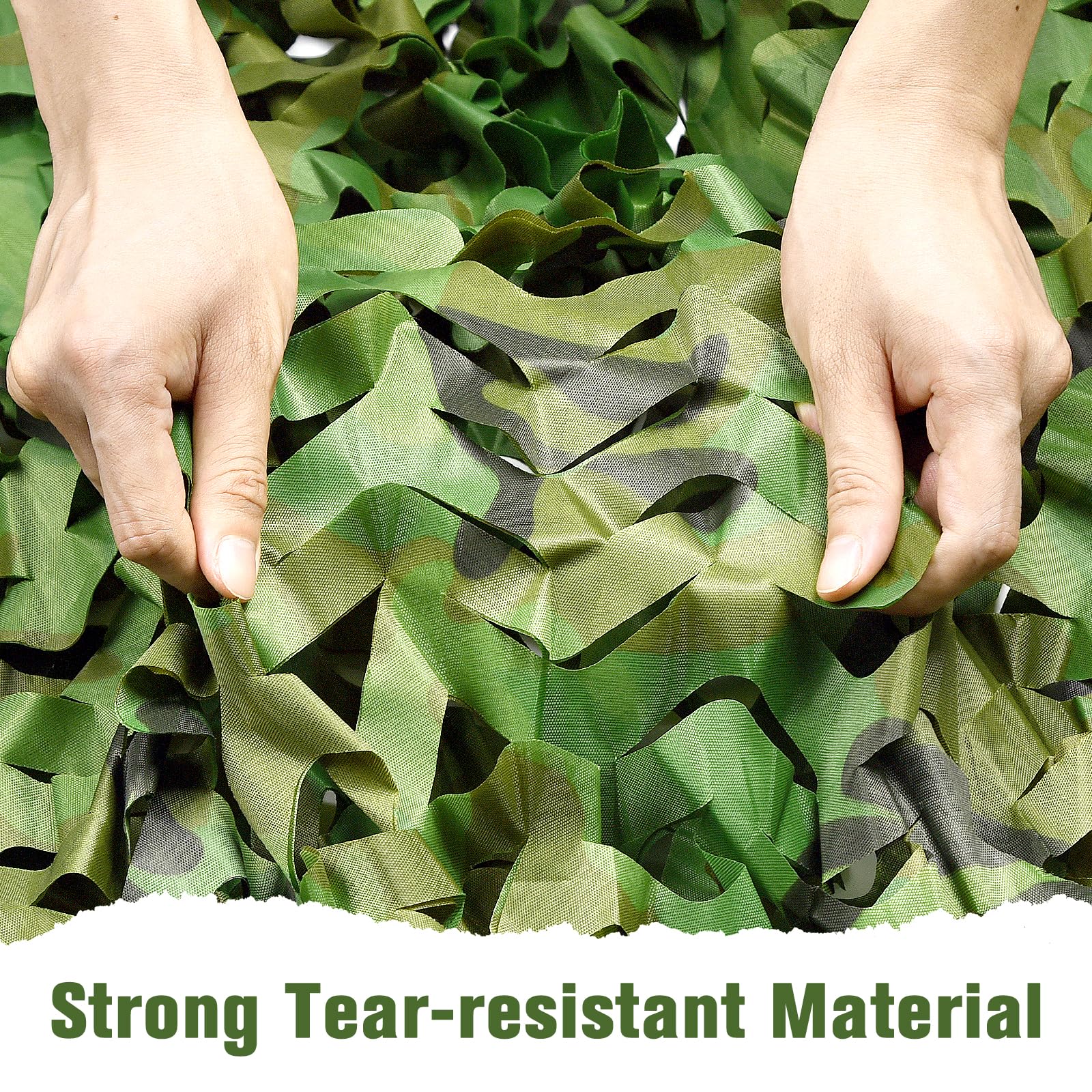 FLYEGO camo netting leaf-detail closeup shows realistic foliage for natural blending.