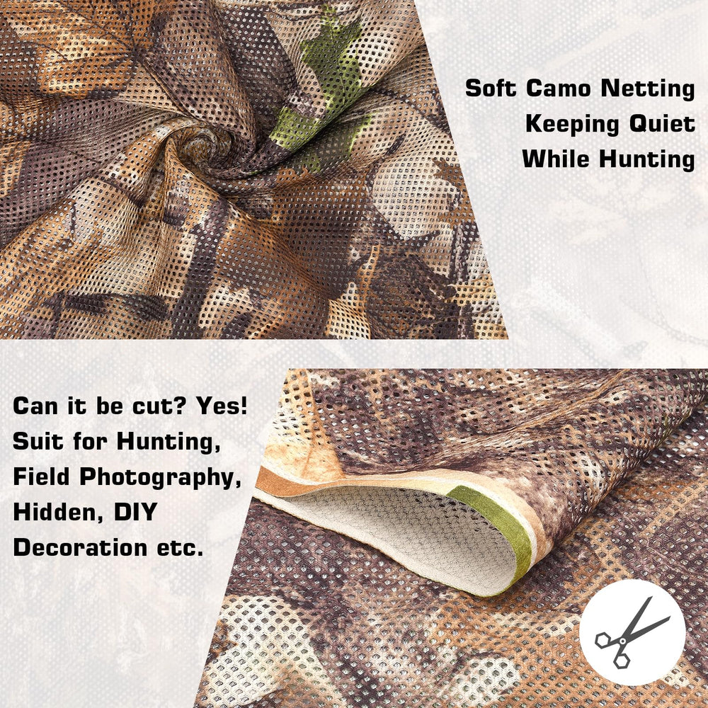FLYEGO camo netting lightweight design fits easily into a hunting backpack