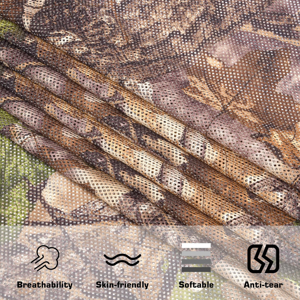 FLYEGO camo netting see-through mesh in blind demonstrates stealth observation