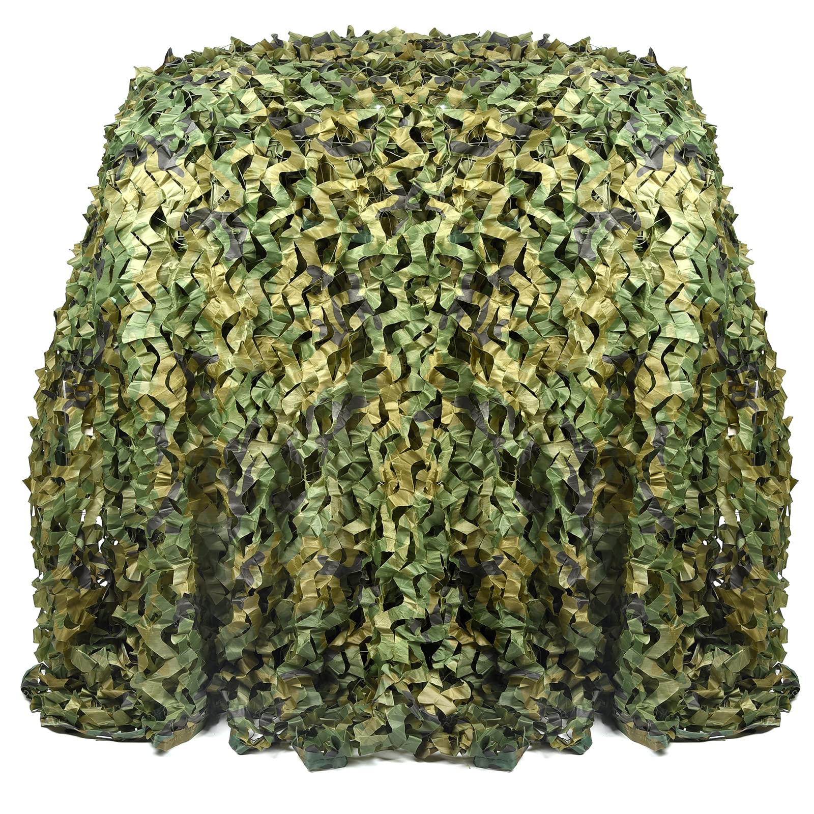 FlyEGO Gen 2 camo netting paracord corners show secure attachment and shade options.