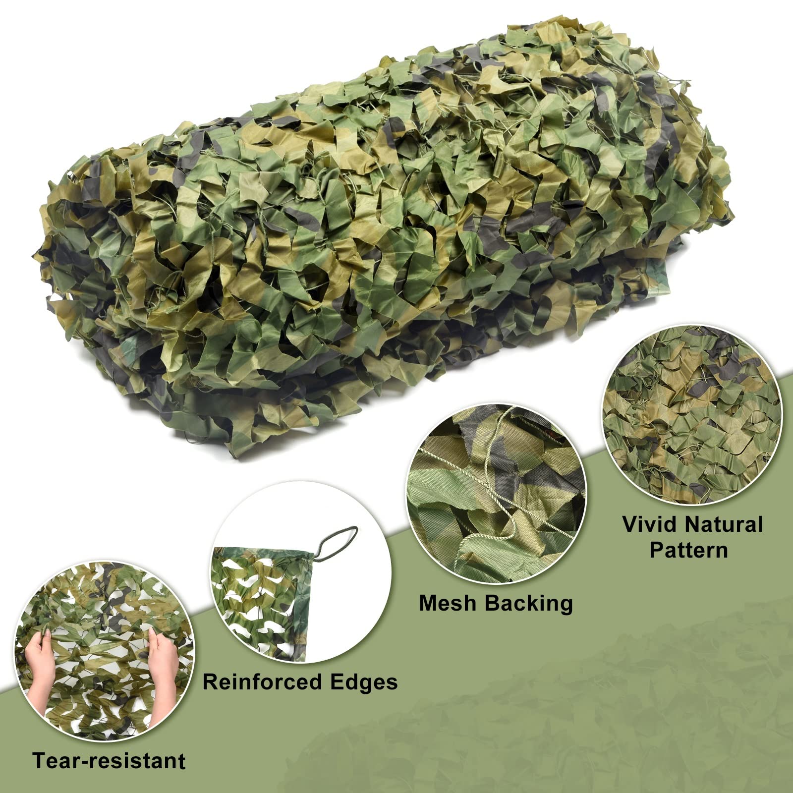 FlyEGO Gen 2 camo netting sun shade design delivers durable shade while letting air flow.
