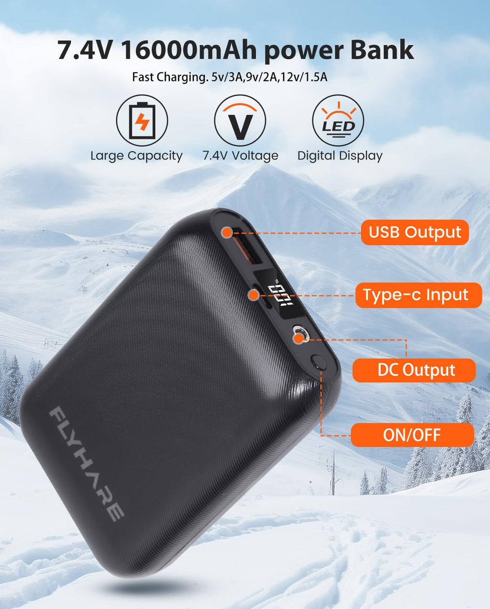 Flyhare heated vest battery pack shows extended warmth and safety features for uninterrupted wear