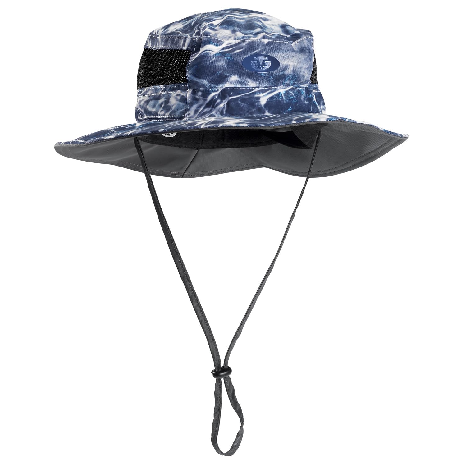 Flying Fisherman Boonie Hat Mossy Oak Elements in Bluewater offers sun protection and cool comfort.