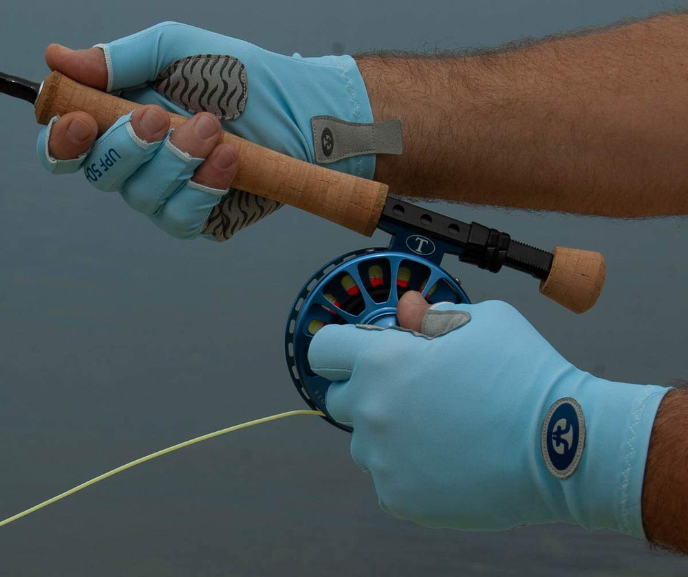 Flying Fisherman SunBandit Pro Series Bahama Blue microfiber fabric dries quickly.