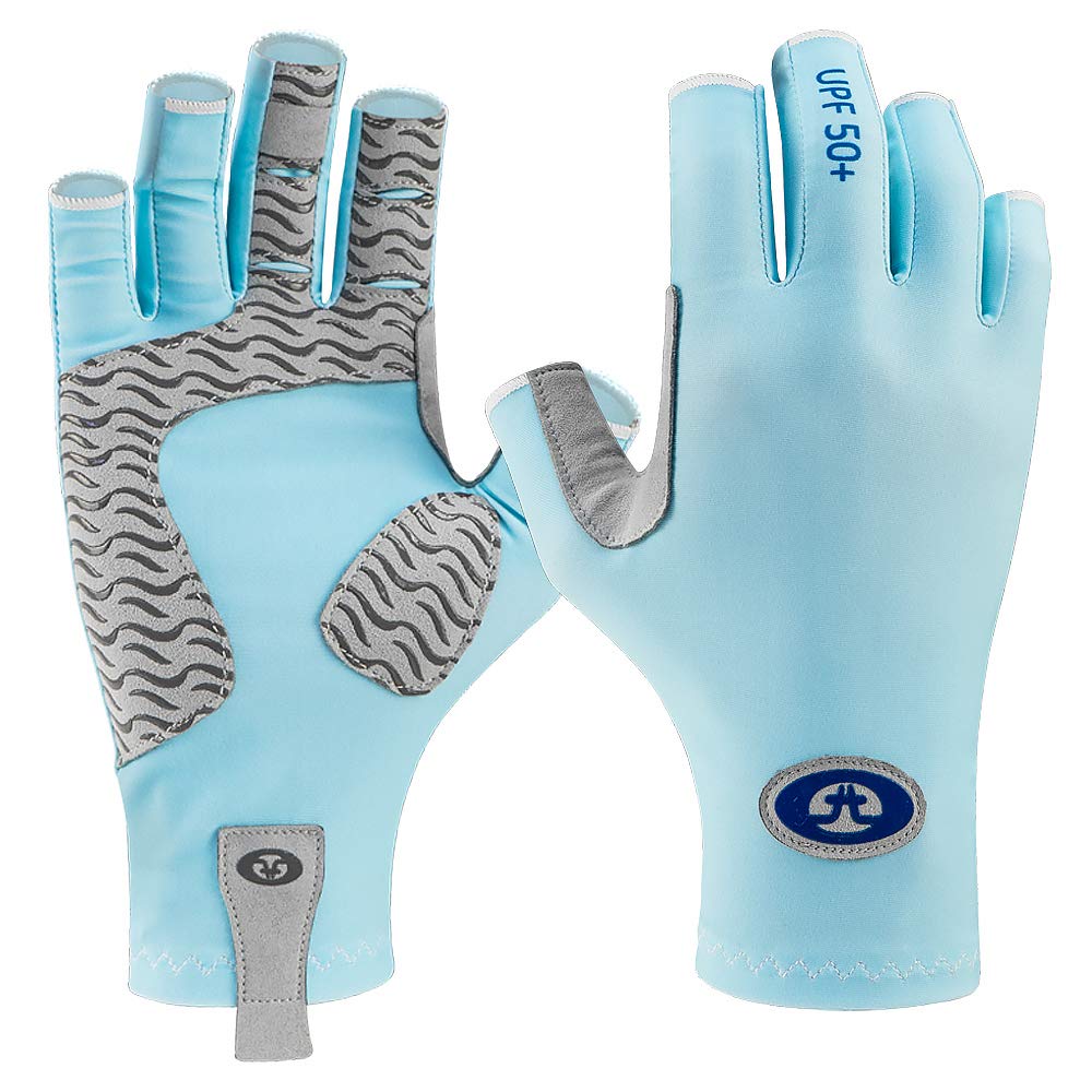 Flying Fisherman SunBandit Pro Series Bahama Blue palm grip for secure handling.