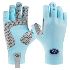 Flying Fisherman SunBandit Pro Series Bahama Blue palm grip for secure handling.