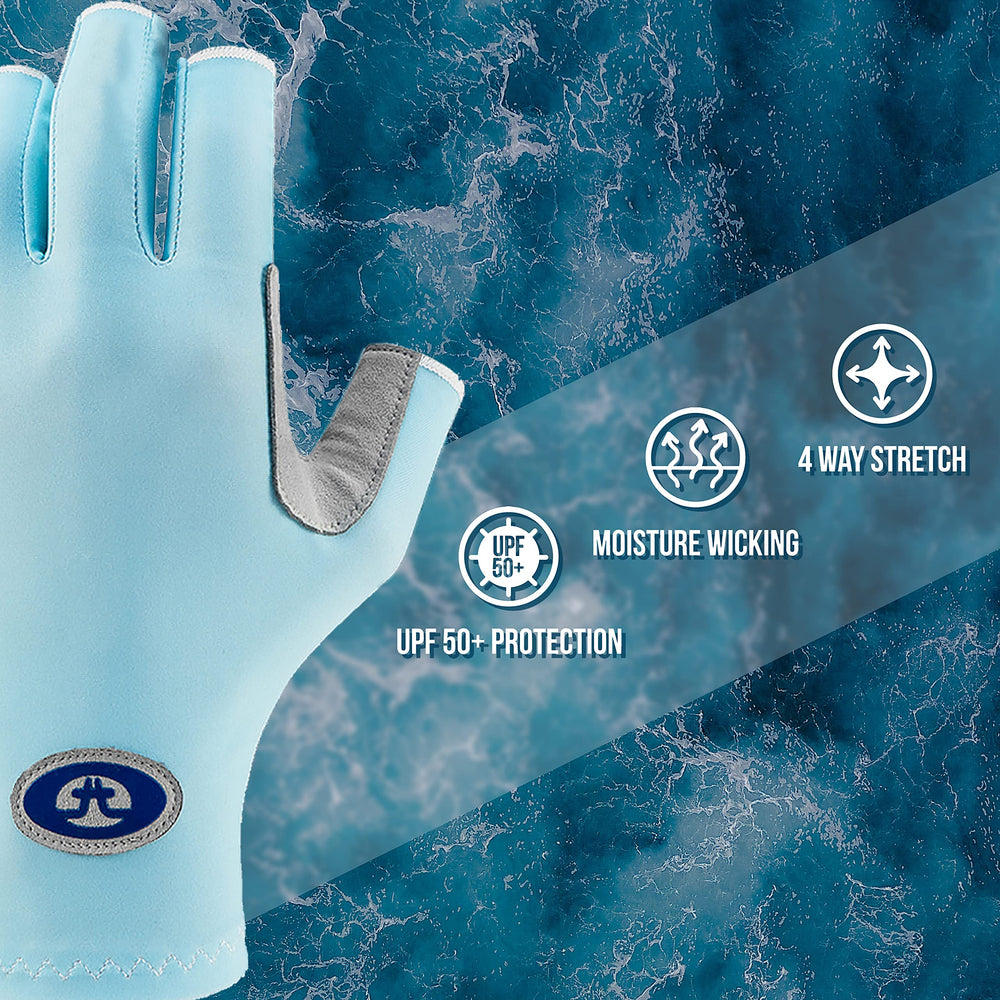 Flying Fisherman SunBandit Pro Series Bahama Blue silicone pads improve grip and control.