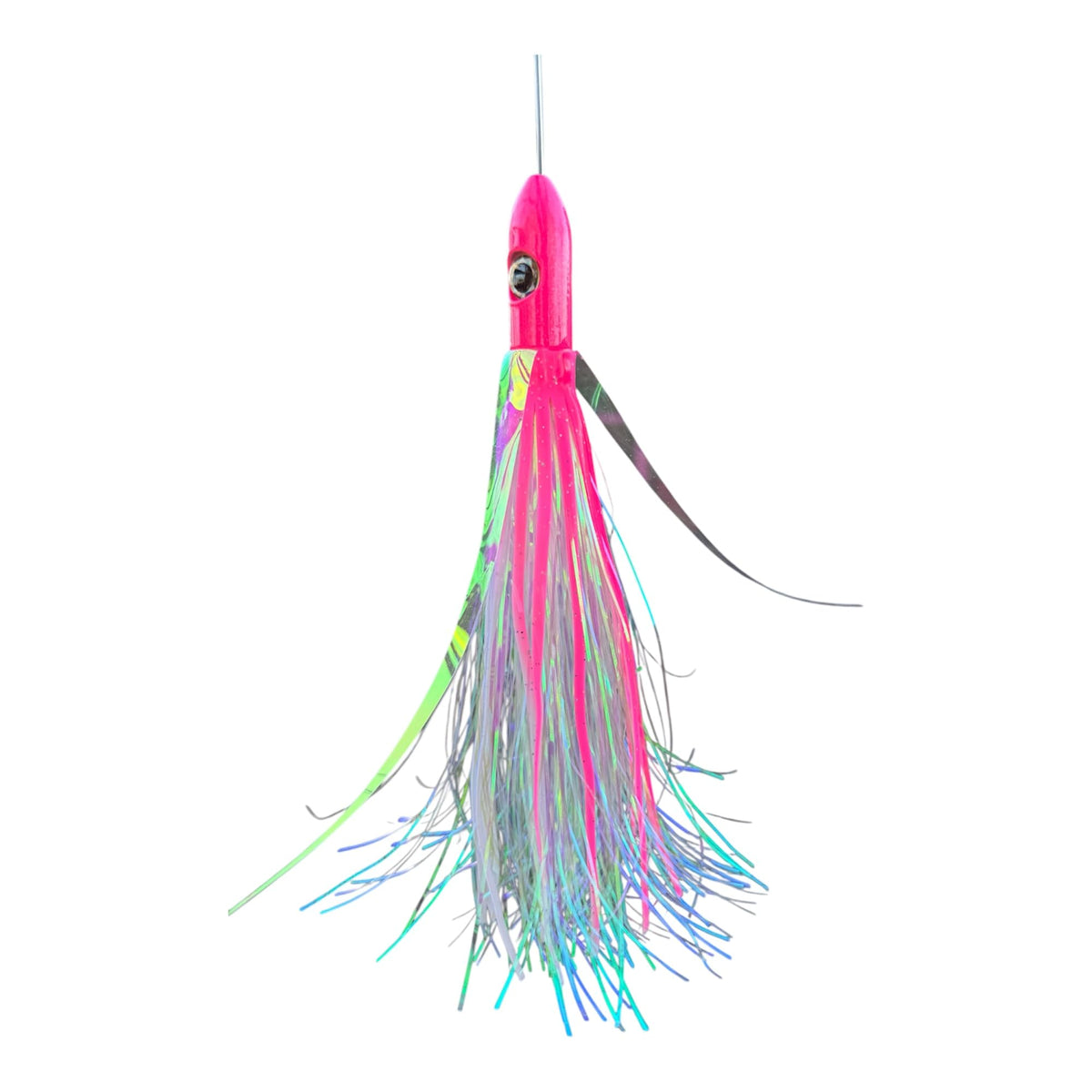 3.5 oz Flying Islander offshore trolling lure - Pink/White with Mylar wings