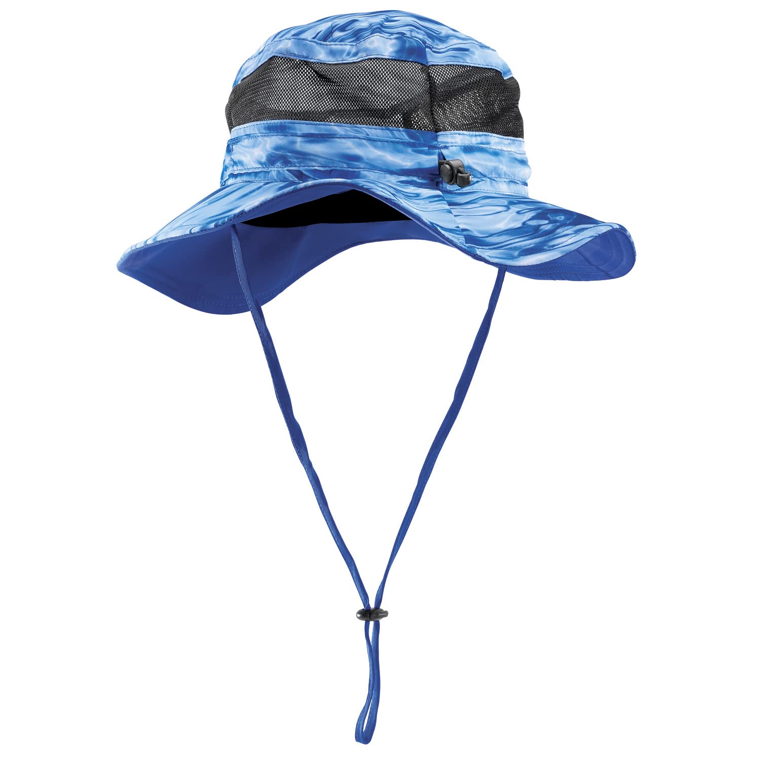 Close-up of Flying Fisherman Boonie Hat Bluewater Mossy Oak Elements pattern