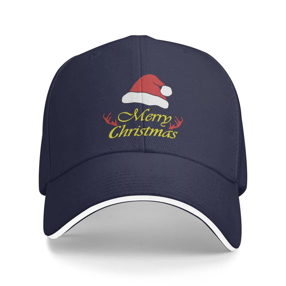 Flyjbs Merry Christmas navy cap highlights festive style for outdoor adventures.
