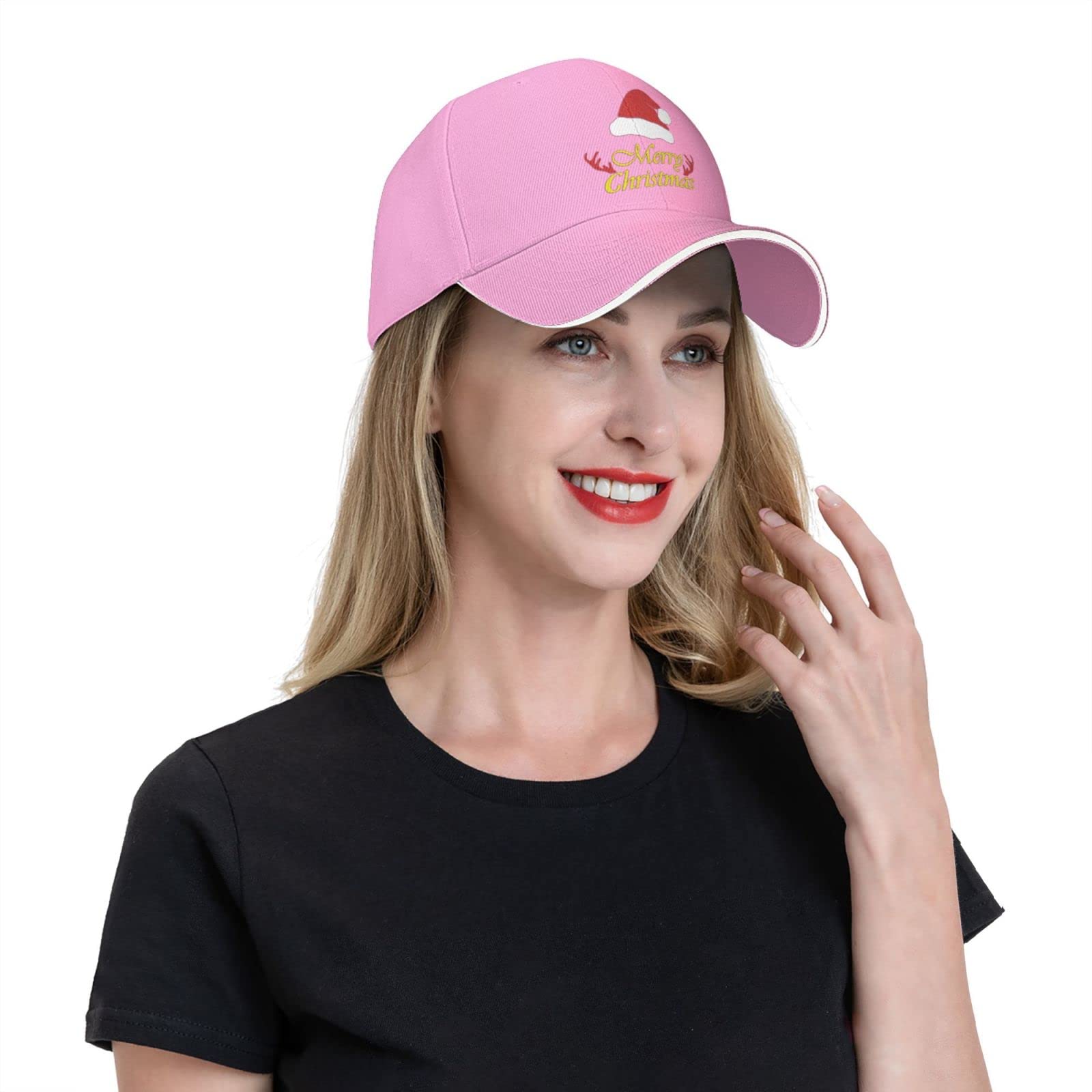 Flyjbs Merry Christmas cap worn with various outfits for daily style