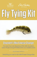 Flymen Mini Finesse Changer tying kit with materials to tie six flies