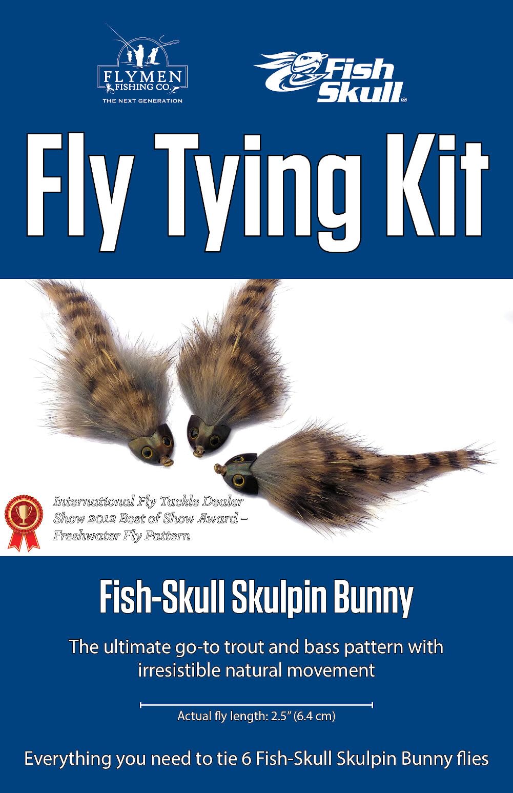 Flymen Skulpin Bunny fly-tying kit image showing an all-in-one setup for beginners