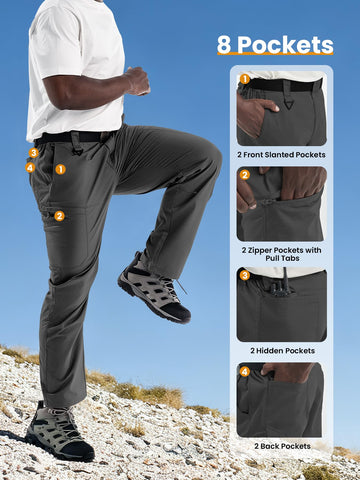 Flyplus men's tactical cargo pants stretch fabric closeup emphasizes flexibility.