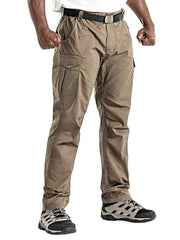 Flyplus men's tactical pants front view shows durable ripstop waterproof fabric for rugged outdoor use.