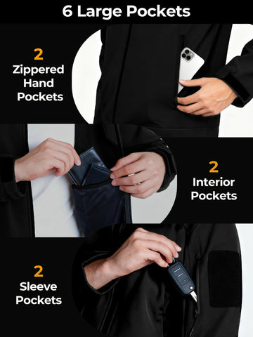 Flyplus men's jacket cuff adjustment to seal out wind and debris