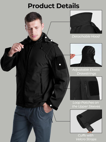 Flyplus men's jacket in action showcasing versatile winter layering for cold-weather activities