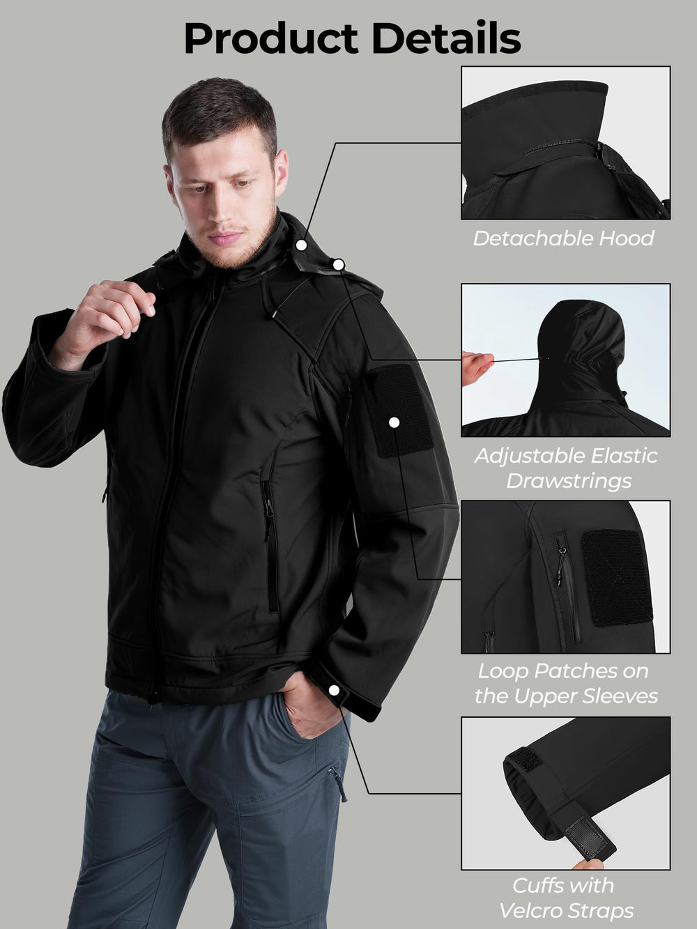 Flyplus men's jacket in action showcasing versatile winter layering for cold-weather activities