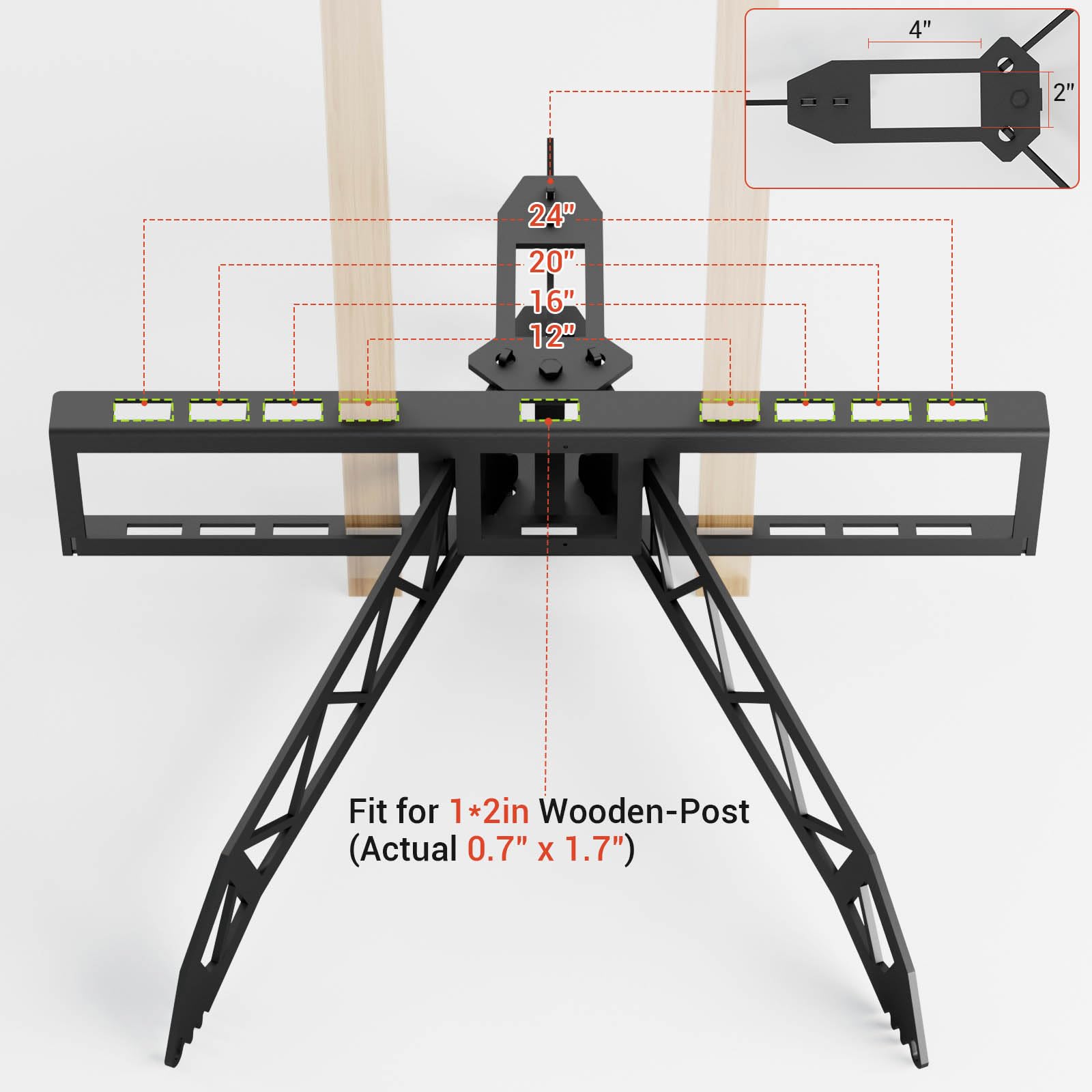 FLYVLIEG steel legs with serrated grip stabilize on uneven terrain.
