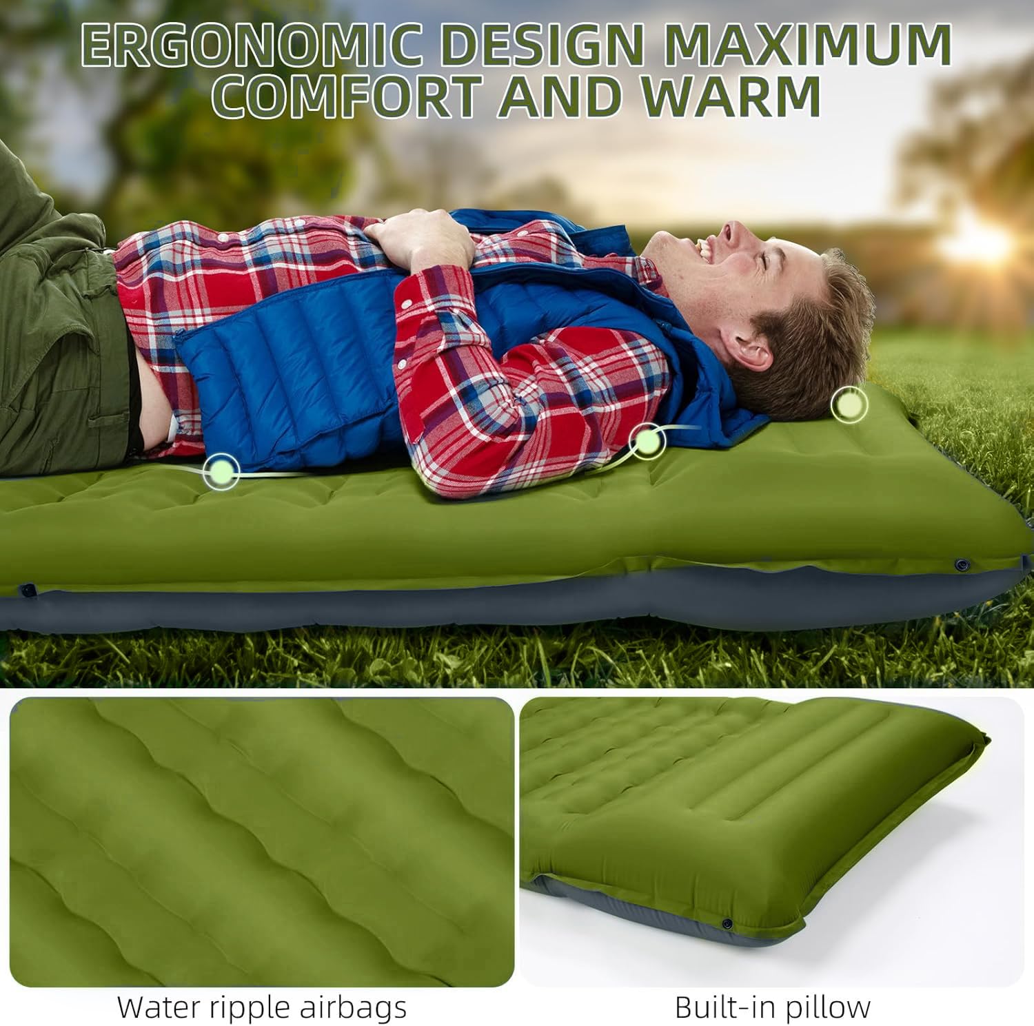 FNARMW camping pad high 800lb capacity supports heavy users on diverse terrain