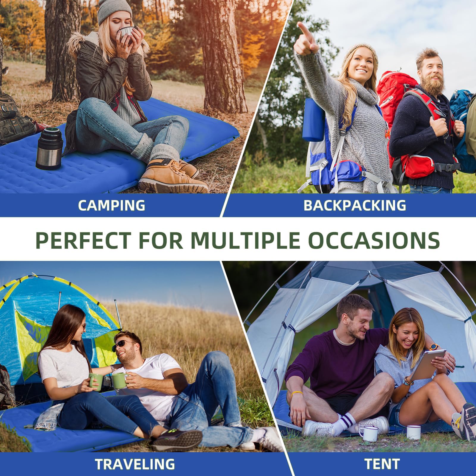 FNARMW camping pad packed into compact carry bag for easy backpacking.