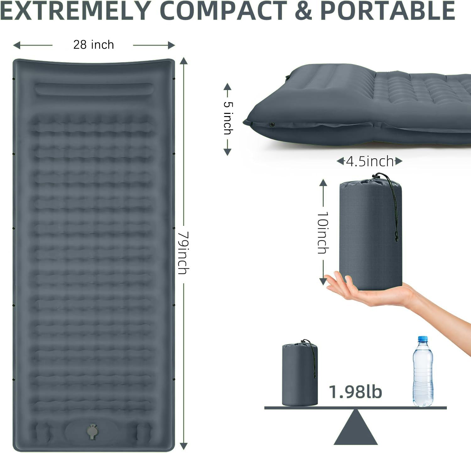 FNARMW built-in pump feature showcased for quick inflation and easy setup