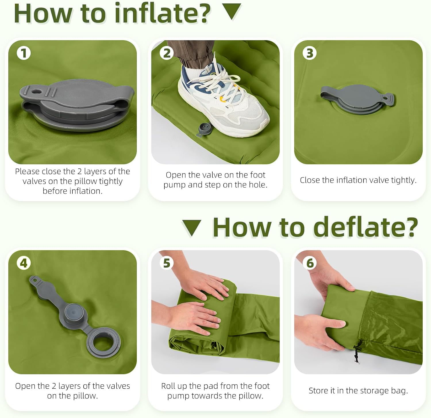 FNARMW sleeping pad with carry bag makes transport easy in any adventure